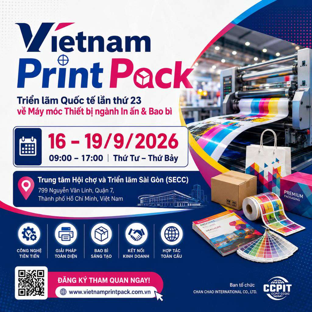 Vietnam PrintPack 2026 | Triển lãm In ấn &amp; Bao bì tại SECC